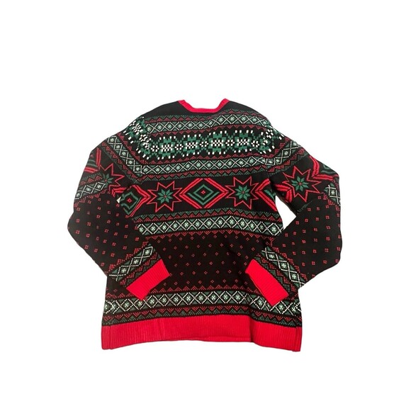 Ugly Christmas Sweater Santa Claus Red Party Cup Pocket Holiday Fun Size Large - Picture 16 of 16